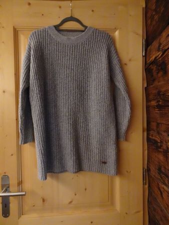 Graues, schlichtes Strickkleid von LTB Gr. S - 260341