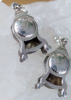 EINMALIG PENDEL UHR  OHRRINGE 925 SILBER