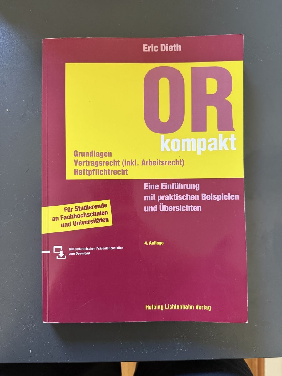 Bücher: OR Kompakt Eric Dieth 4. Auflage – Neu (gemäss Beschreibung) aus Zürich von sam_g2zl