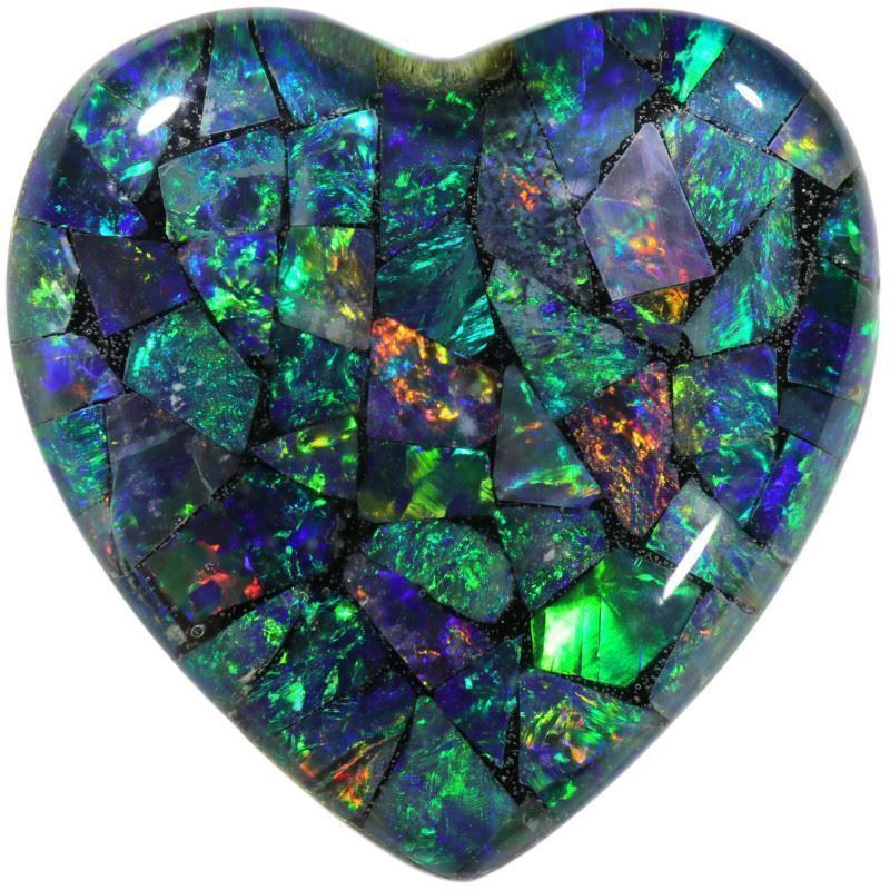 Pietre preziose: Australian Opal Triplet Mosaic Herz 7.65 – Nuovo (secondo la descrizione) da Bern venduto da Grindelwaldaus 2