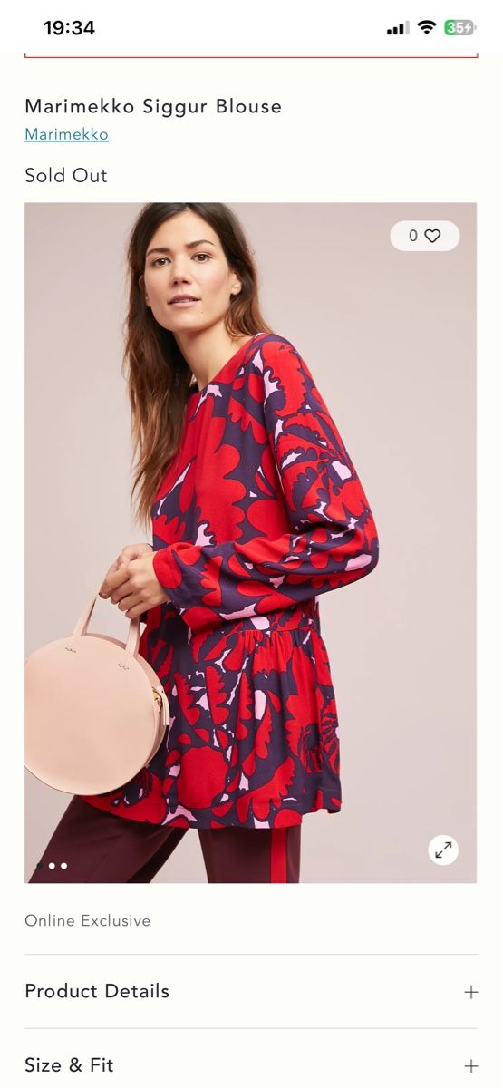 Marimekko Tuniche: Marimekko Siggur blouse taille 42 viscose – Usato da Lausanne venduto da Vracorama 5