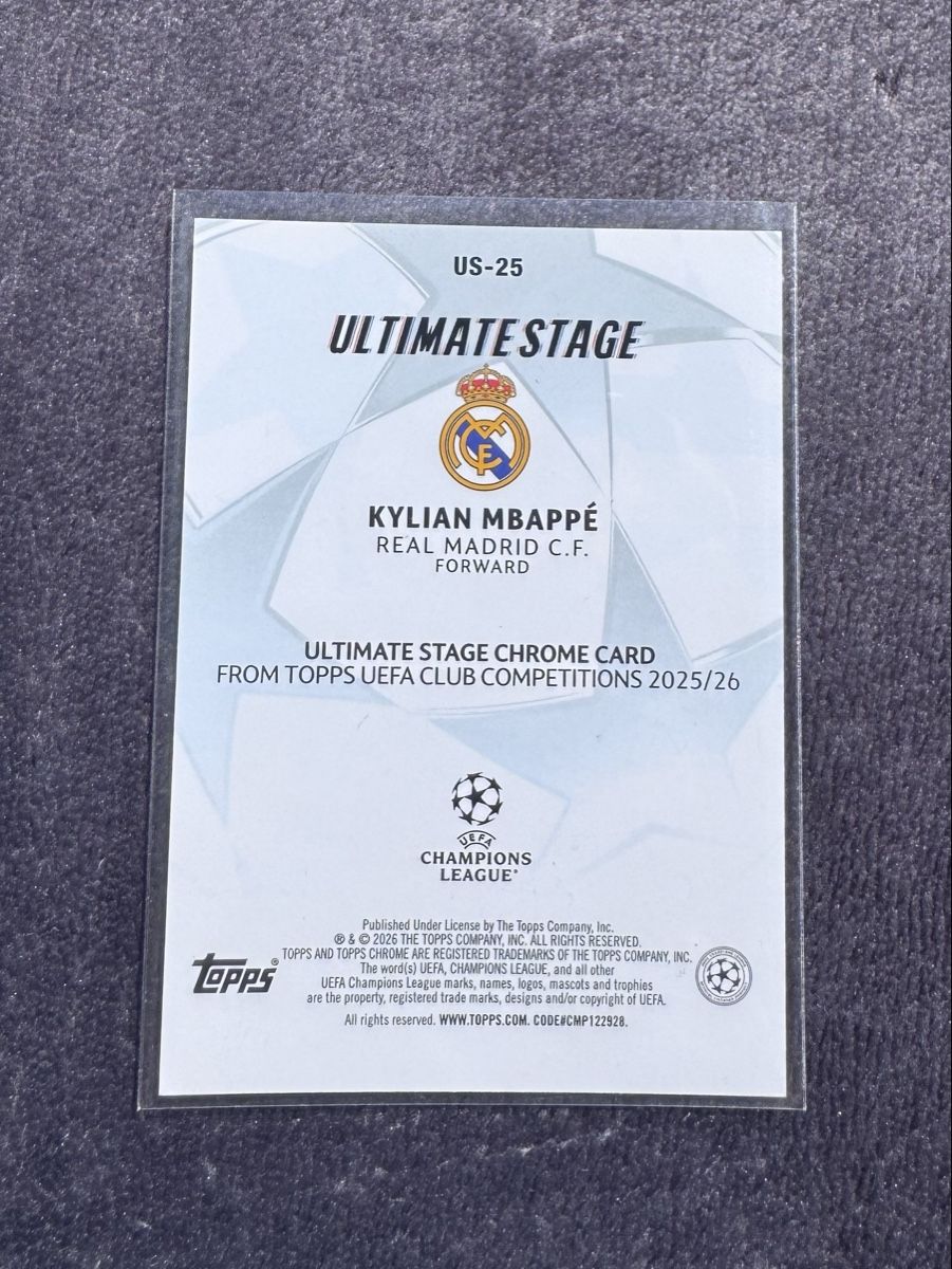 Topps Sammelbilder & Trading cards:  Kylian Mbappe Topps Chrome Ultimate Stage – Gebraucht aus Gattikon von Fandiboy 1