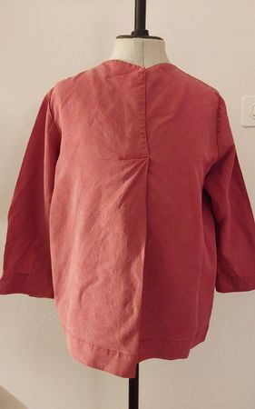Bluse Tunika Leinen rot Caroll 42