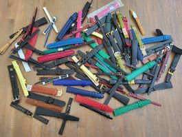 100 STK. UHRENBÄNDER AUS LEDER NOS NEU LOT 2