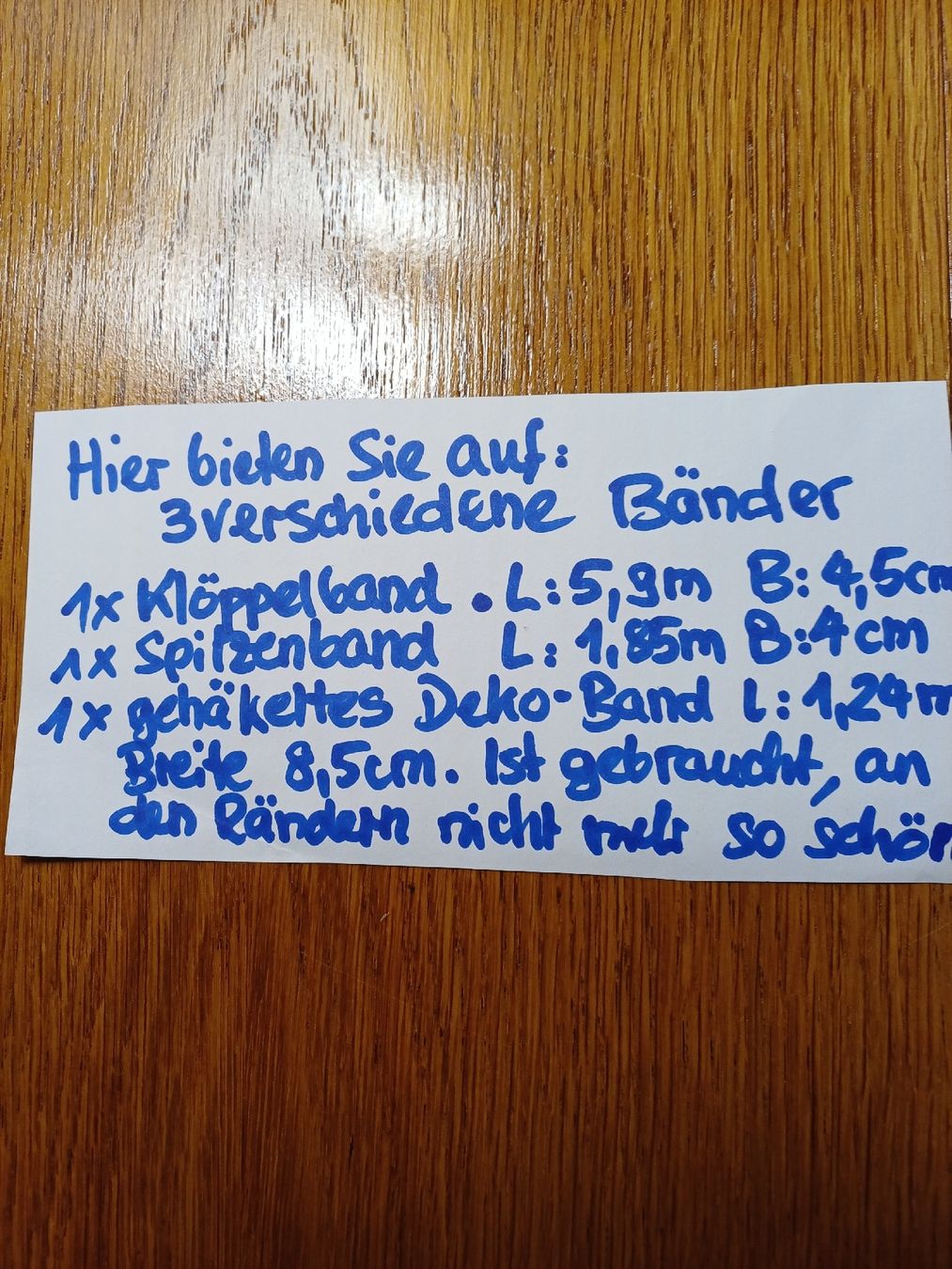 Tessuti: 3 verschiedene Stoffbänder – Usato da Gächliwil venduto da lesidees 9