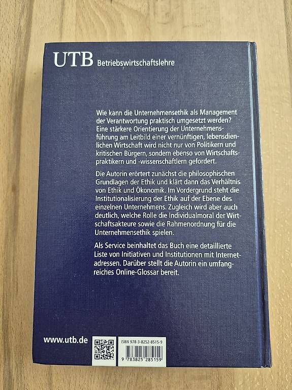 Libri: Buch Unternehmensethik – Usato da Buttisholz venduto da Ottilia31 1