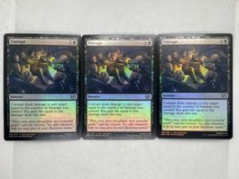 Magic the Gathering: 3x Corrupt Foil - Selten, Top Zustand!