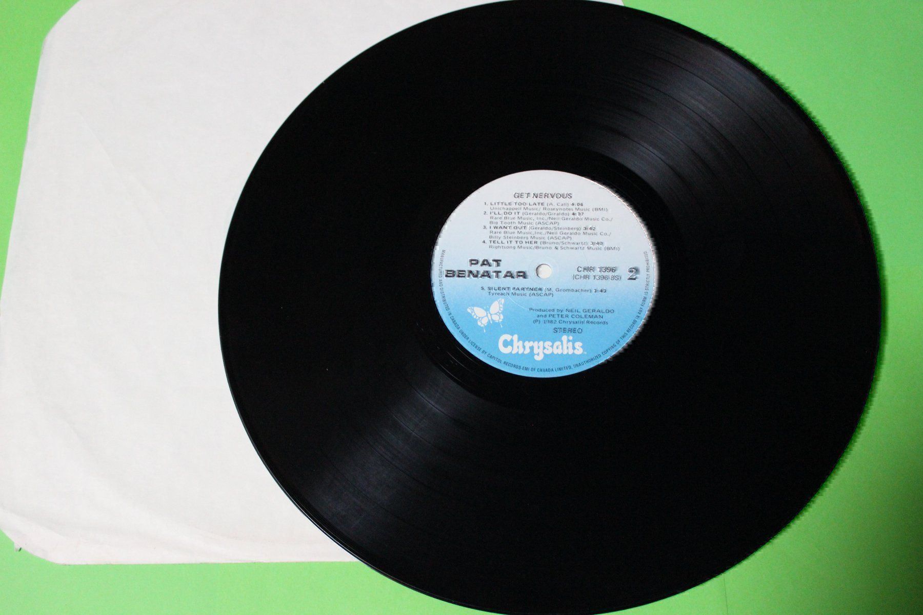 Dischi in vinile: Pat Benatar - Get nervous LP Vinyl Canada 1982 – Usato da Tübach venduto da JamesStone 5