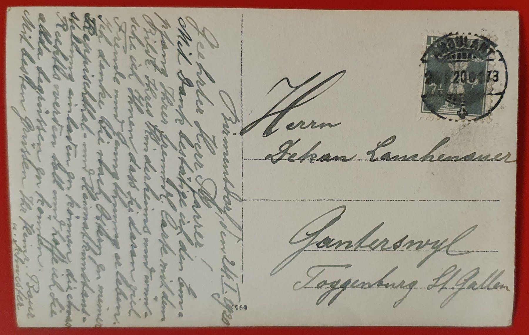 Cartoline postali: Birmensdorf 1920 - Oberdorf – Usato da Kreuzlingen venduto da Rschweiz1 1