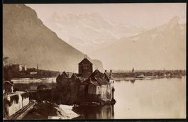 Fotografie Chillon, Blick zum Schloss am