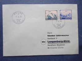1948  F43 - F44 FDC BERNE