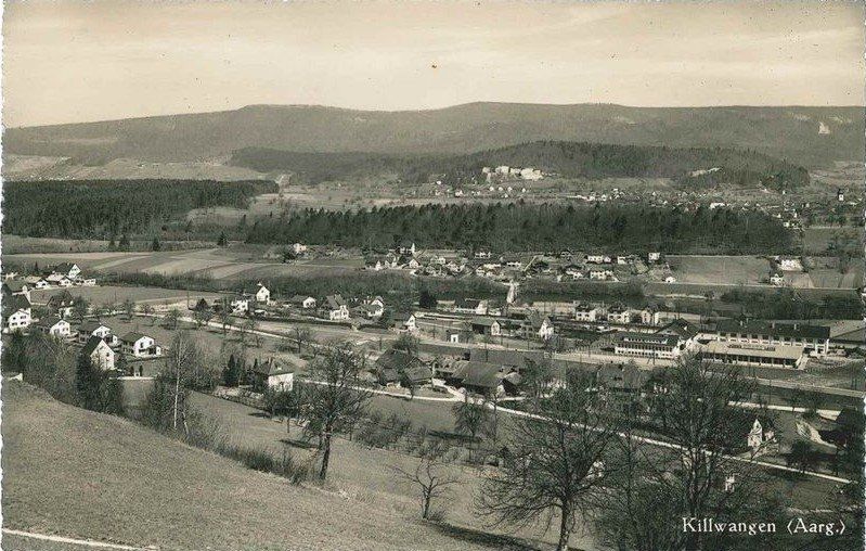 Cartoline postali: Killwangen AG Ortsansicht Nr.6113  ,  ca.1950 – Usato da Solothurn venduto da Bepposol