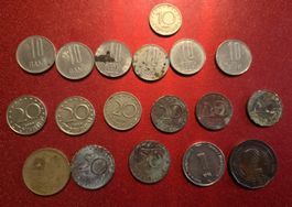 Lot rumänische & bulgarische Münzen, 18 Stk.