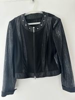 Schwarze Jacke von Airfield im Schlangenleder-Look Grösse 40