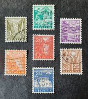 11-10-1 Timbres Helvetia oblitérés. Série Paysages Typo 1934