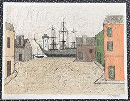 Lithografie der Hafen von Georges Girard (ID b4819)