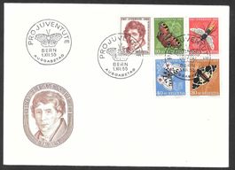 FDC Pro Juventute Serie 1955 J158 - J162 ET Bern 1.12.1955