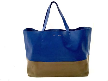 Céline Cabas Lammleder Blau/Braun "Der Shopper"
