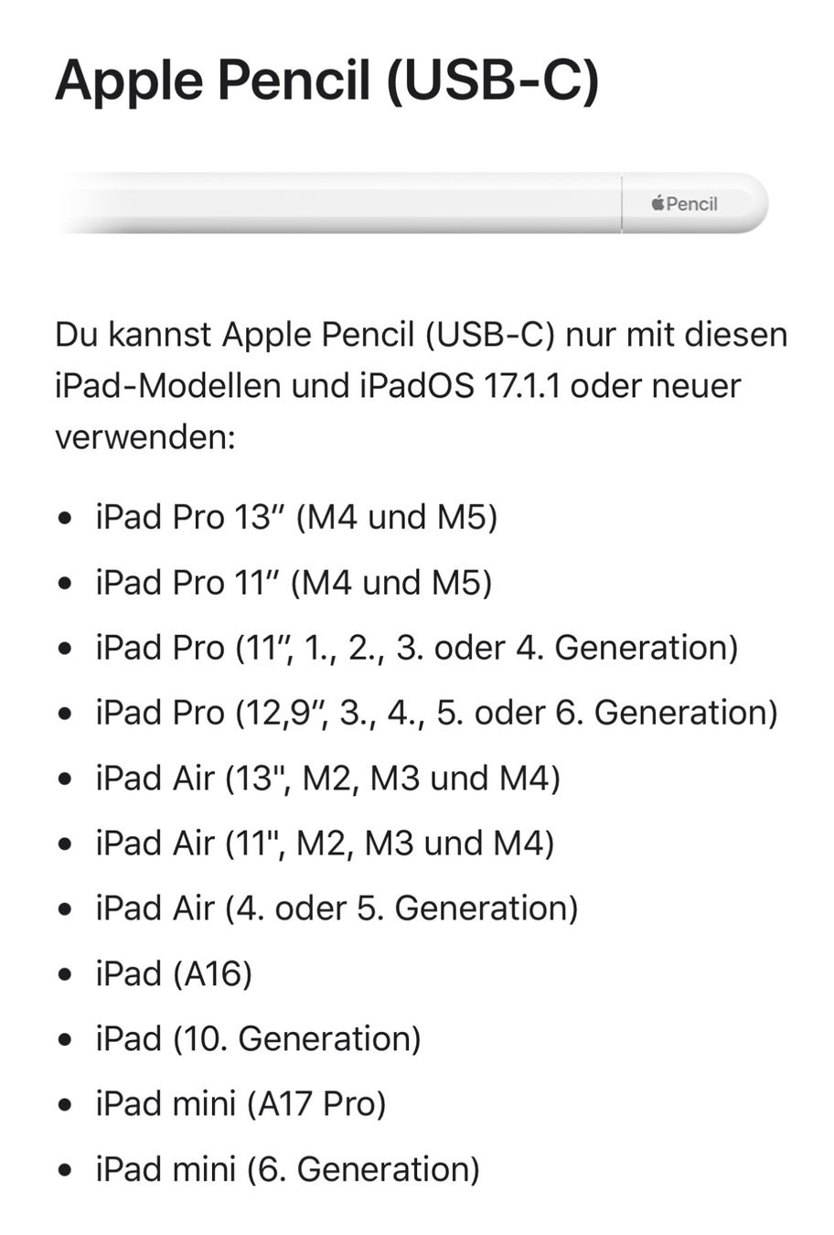 Apple Stylos & Marker: Apple Pencil USB-C – Neuf (Voir description) à Trimbach par sheshe27 5