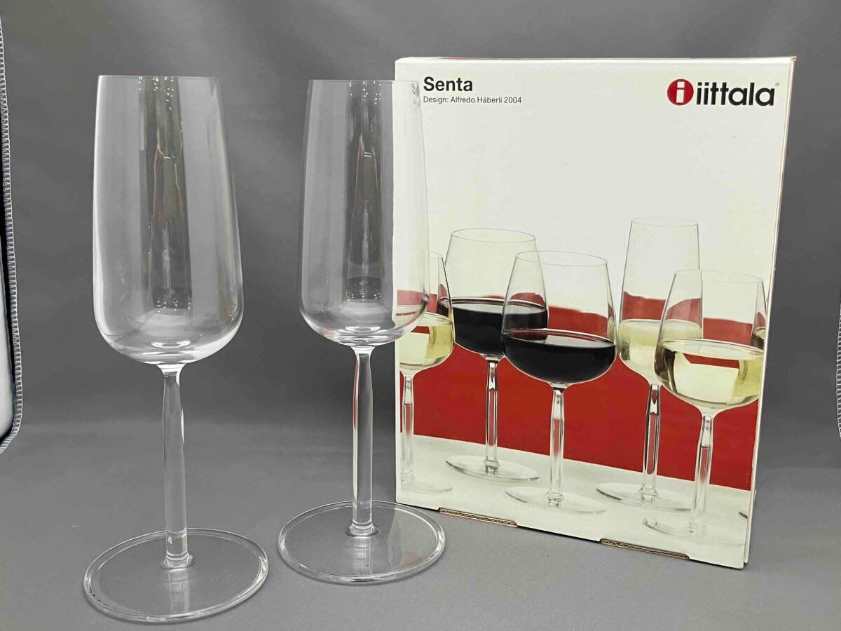 Iittala Bicchieri: 3 x Iittala Senta: 2 Champagnergläser 0,21L – Nuovo e nell'imballaggio originale da Mönchaltorf venduto da godetra