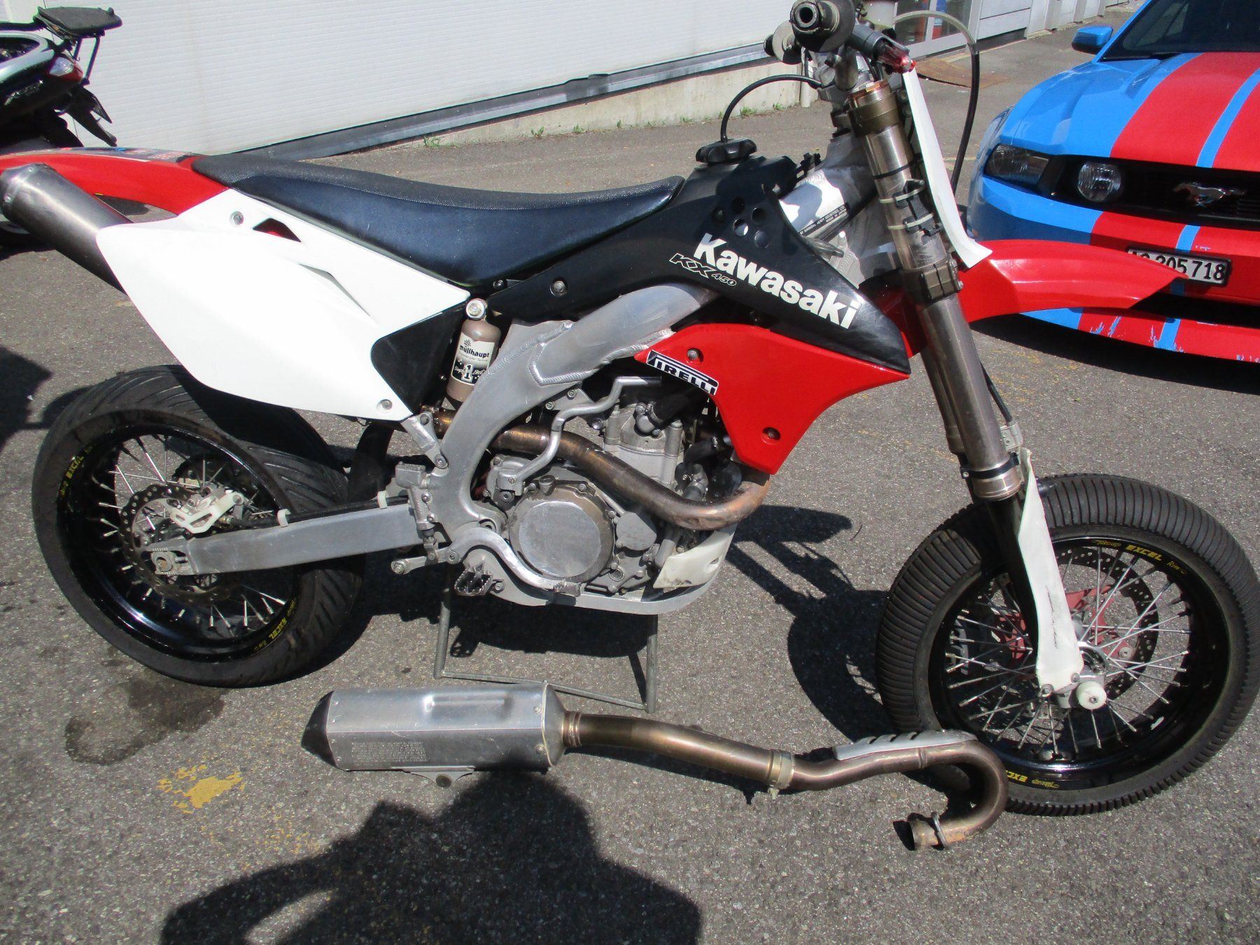 Strada: Supermoto Kawasaki KX450 – Usato da Lenzburg venduto da 900RR2 1