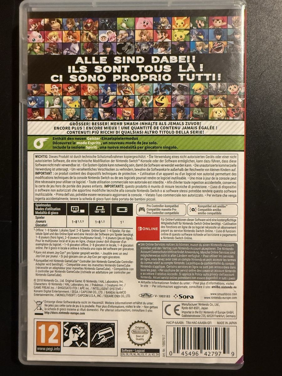 Nintendo Giochi: Super Smash Bros. Ultimate Nintendo Switch Spiel – Usato da Thalwil venduto da MB-7 2