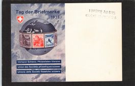 Tag der Briefmarke 4.Xll.1938,Pro Juventute SBK Nr.J85,87,88