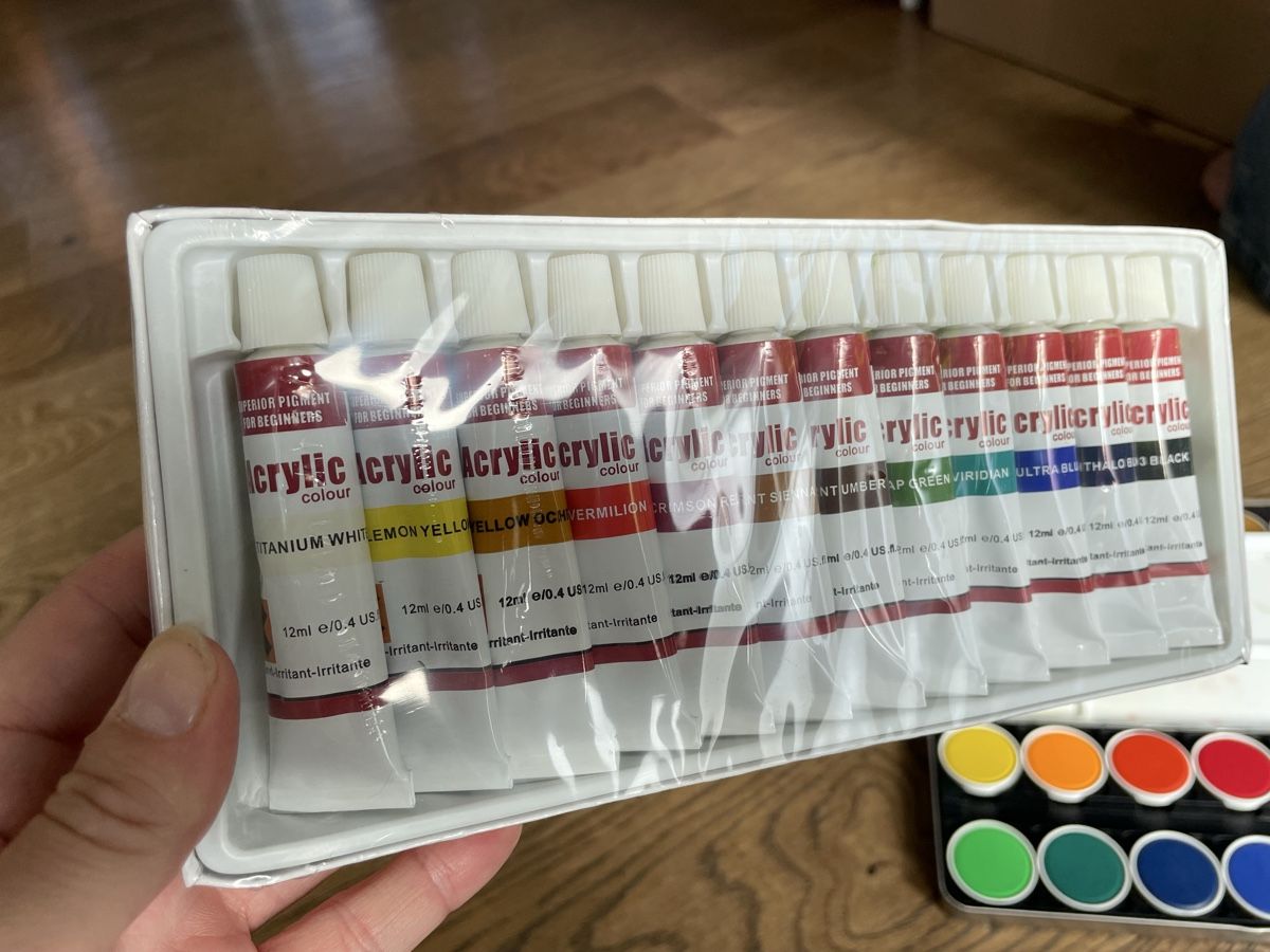 Colori: Set Wasserfarbkasten Acrylfarben neuwertig – Nuovo (secondo la descrizione) da Niederbüren venduto da poschti 3