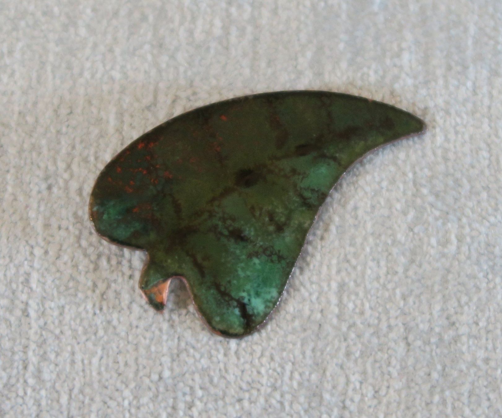 Spille & Fermagli: Brosche Blatt grün emailliert – Usato da Brittnau venduto da marlenestone