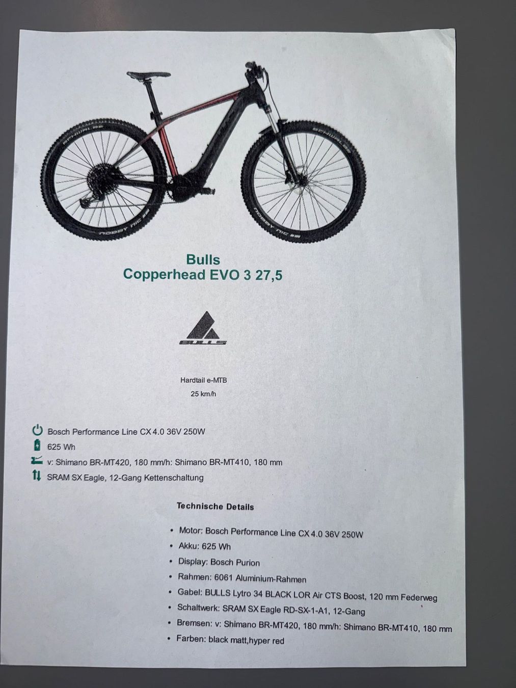 Bulls Velos: E - Mountainbike Bulls Copperhead EVO3 / Bosch CX 85 NM – Gebraucht aus Küssnacht am Rigi von fre_77ql 1