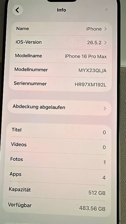 Handys / Smartphones: IPhone 16 Pro Max Desert Titanium 512 GB – Gebraucht aus Gattikon von mat_7y55 2