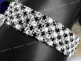 Armband mit Strass in schwarz oder lila