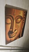 Grosses Buddha Leinwandbild – Gold/Bronze Optik – Feng Shui