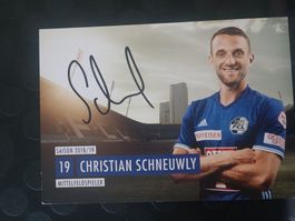 Christian Schneuwly - FCL -  FC Luzern - Handsigniert