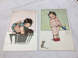 Beatrice Maillet 2 cartes signées