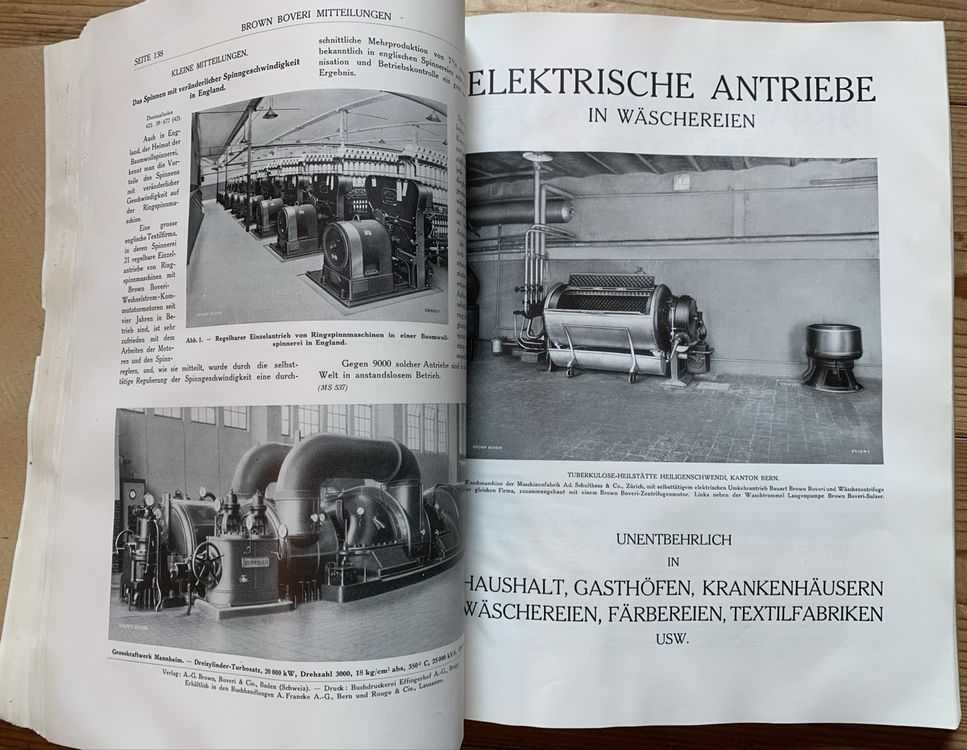 12 alte Bücher Brown Boveri Mitteilungen 6