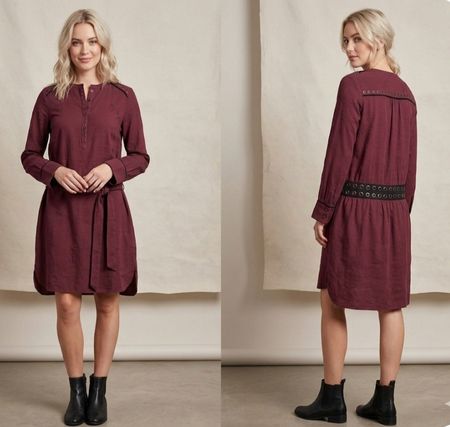 Zadig&Voltaire Robe en Soie Bordeaux, Taille S - Chic!