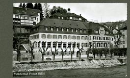  AK sw Baden AG Volksheilbad Freihof ≈ 1950 