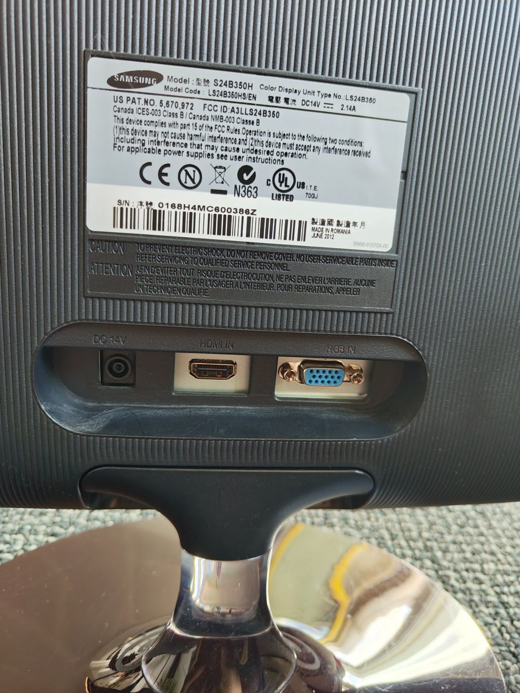 Samsung Monitor: Samsung Monitor 24" – Usato da Glattbrugg venduto da kommpass_gmbh 3