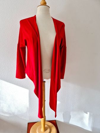 EVA KYBURZ JACKE 36 S ROT WICKELJACKE TOP ZU BLUSE TUNIKA