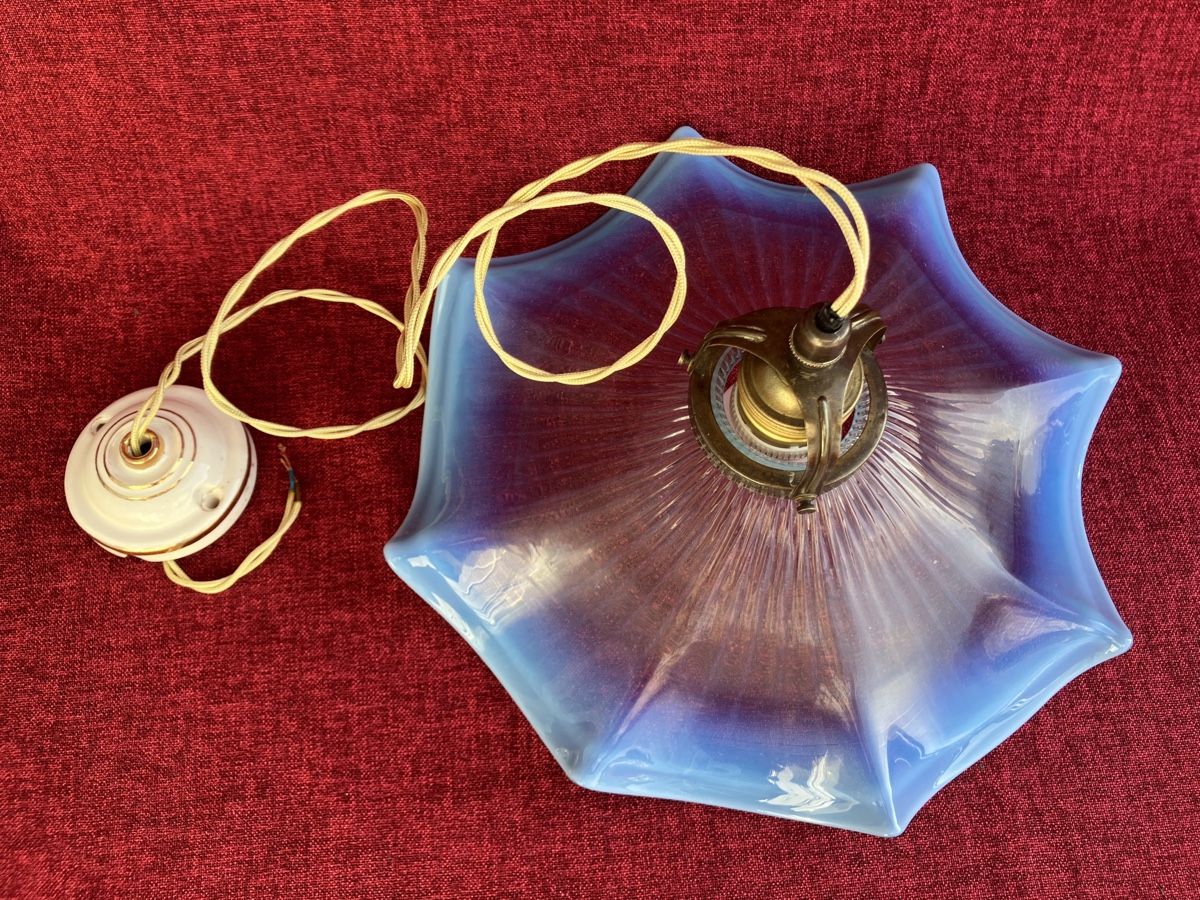 Kronleuchter & Deckenlampen: Antik Jugendstil Deckenlampe mit Schöne Lampenschirm – Gebraucht aus Zürich von otomado 4