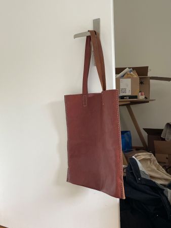 Tasche Leder braun mit Nähten guter Zustand