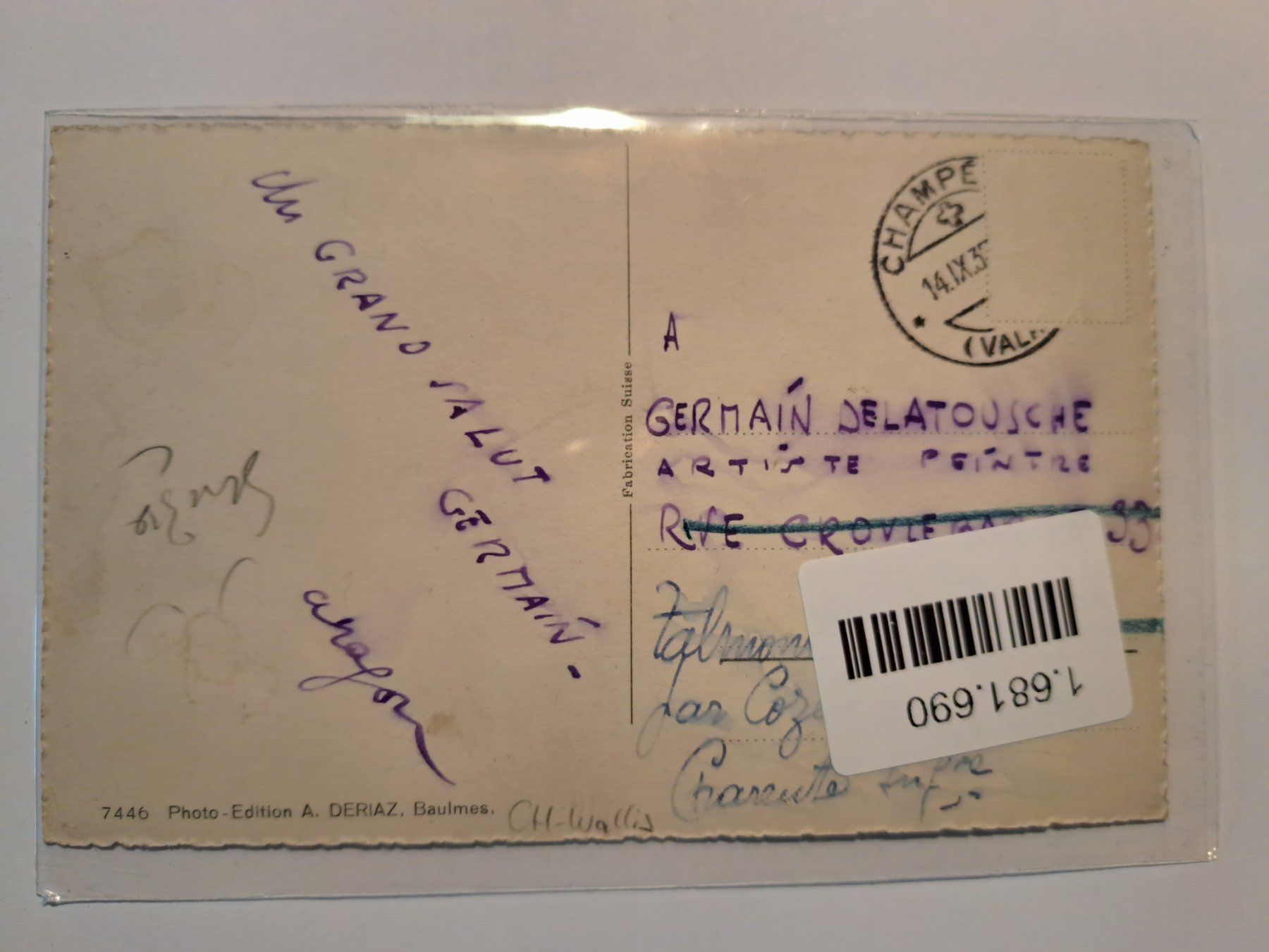 Cartoline postali: Ancienne CP de Chambéry  - 1935 – Usato da Pailly venduto da jme99 1