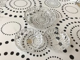 3x BOLS EN CRISTAL SUPERBE - CRYSTAL BOWLS - KRISTALLSCHALEN
