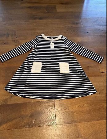 Abito Petit Bateau, taglia 12 anni, a righe blu e bianco