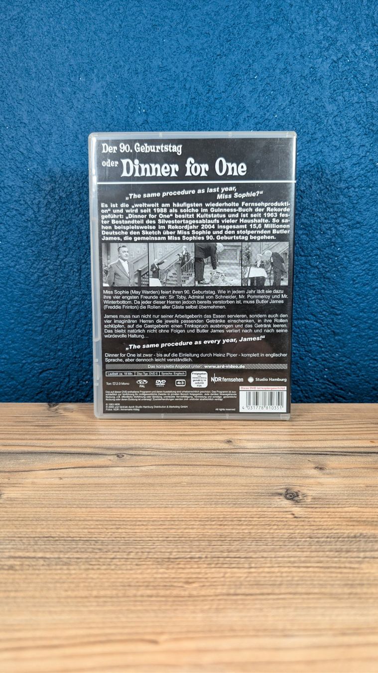 Alle DVDs: Dinner for One DVD – Gebraucht aus Flumenthal von Neondrian 1