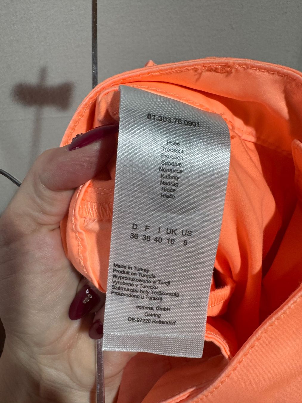 Comma Pantaloni: Orangefarbenes Stoffhose von Comma Gr. 36 – Usato da Grosswangen venduto da SALE_SALE_SALE 4
