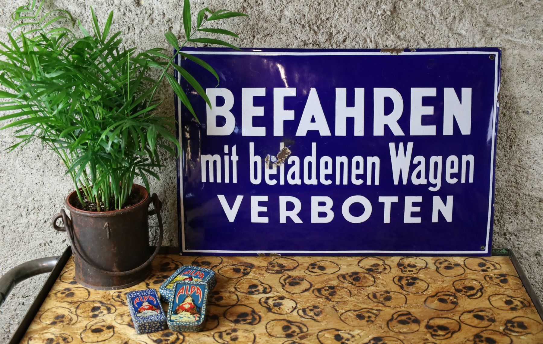 Insegne: Emailschild "Befahren mit beladenen Wagen verboten" – Usato da Birrwil venduto da brandschatz_birrwil 6
