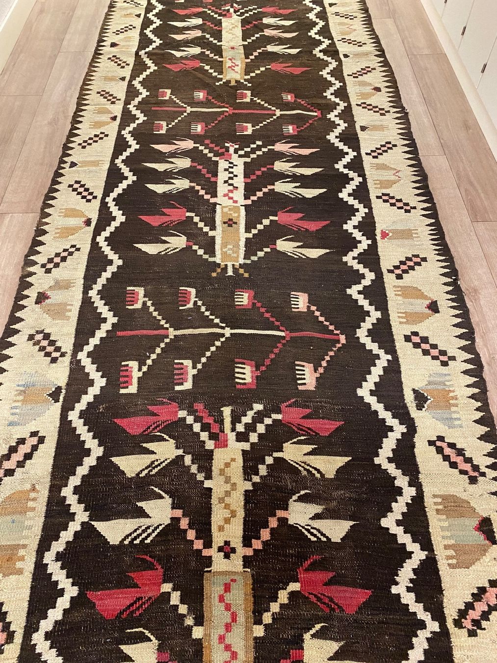 Kelim Tappeti: Handgewebter Kelim 122x330.cm – Usato da Büron venduto da Filadefia-888 1