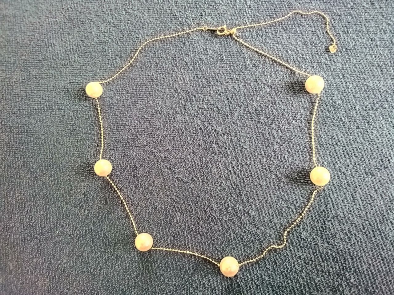 Catenine: Perlenkette, echte Perlen mit 18k Gelbgold – Usato da Horgen venduto da mar_8rbw 4